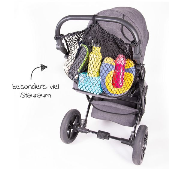 Diago Einkaufsnetz XL für Kinderwagen - Schwarz