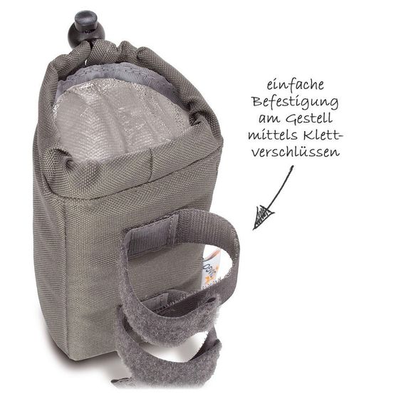 Diago Flaschenhalter für Kinderwagen - Grau