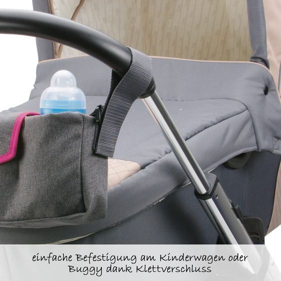 Diago Kinderwagen-Organizer - Grau Magenta