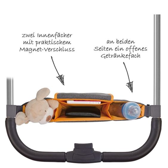 Diago Kinderwagen-Organizer - Grau Orange