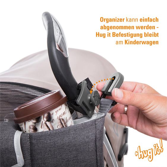 Diago Kinderwagen-Organizer Hug it! Universal + Befestigungssystem