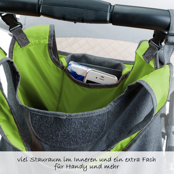 Diago Kinderwagen-Tasche Deluxe - Grau Grün