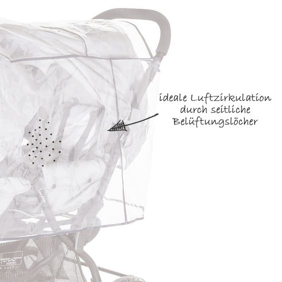 Diago Regenschutz Komfort für Geschwisterwagen