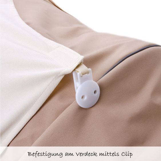 Diago Schlummertuch mit Plastikclips & Klettbändern - Ivory