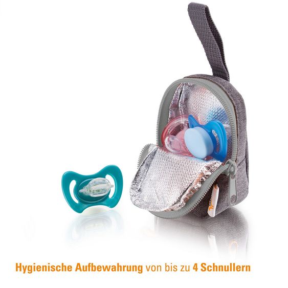 Diago Schnullertasche Deluxe - Grau