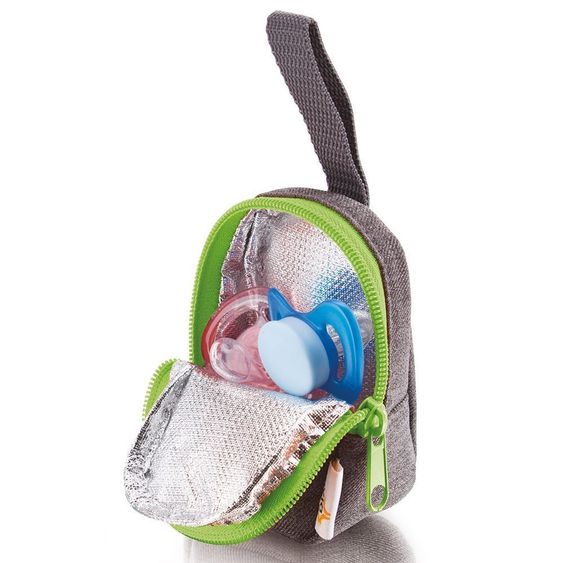 Diago Pacifier Bag Deluxe - Grey Green