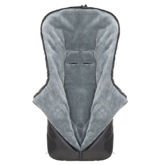 Diago Thermo-Fußsack für Babyschale - Schwarz Grau