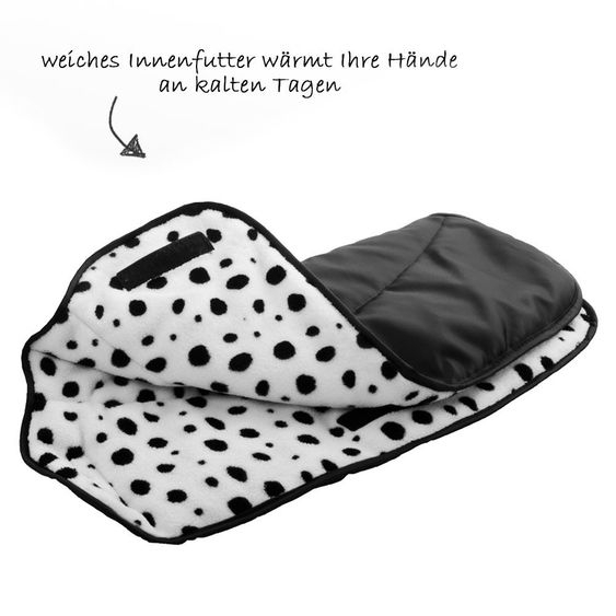 Diago Thermo-Handmuff - Pünktchen Schwarz Weiß