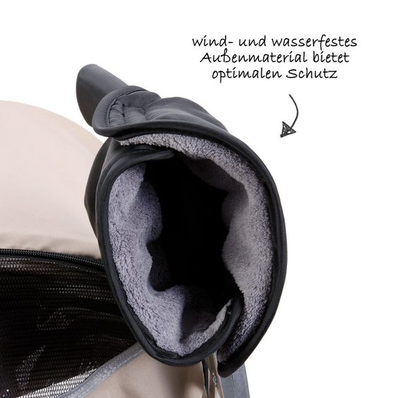 Diago Thermo-Handschuhe für Kinderwagen - Schwarz Grau
