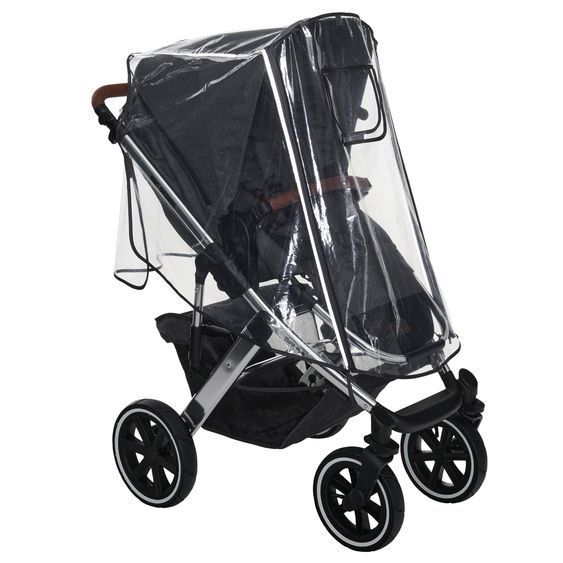 Diago Universal Regenschutz Premium für Buggy & Sportwagen mit verschließbarem Fenster, Reflektoren & Ein- und Ausstieg