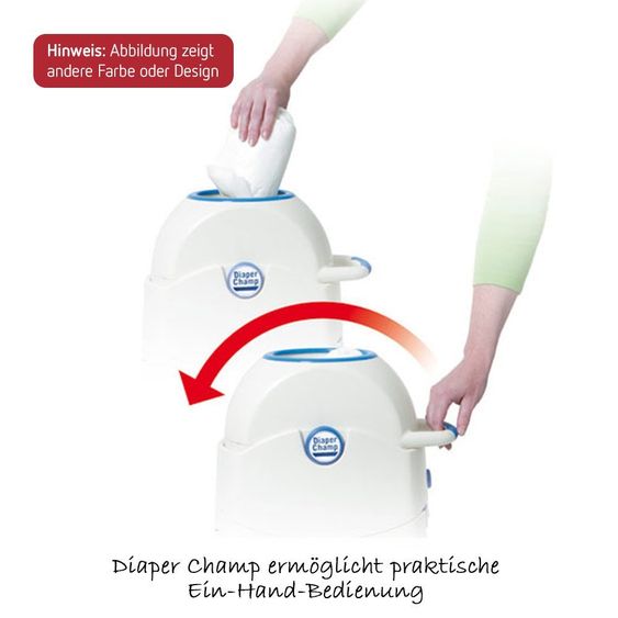 Diaper Champ Windeleimer Medium - Silber