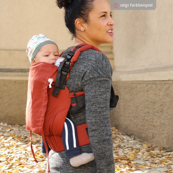 Didymos DidyFix Fullbuckle baby carrier from birth - 3.5 kg - 20 kg - squat-spread position, tummy, back and hip carry, 100% organic cotton - Rusty Red