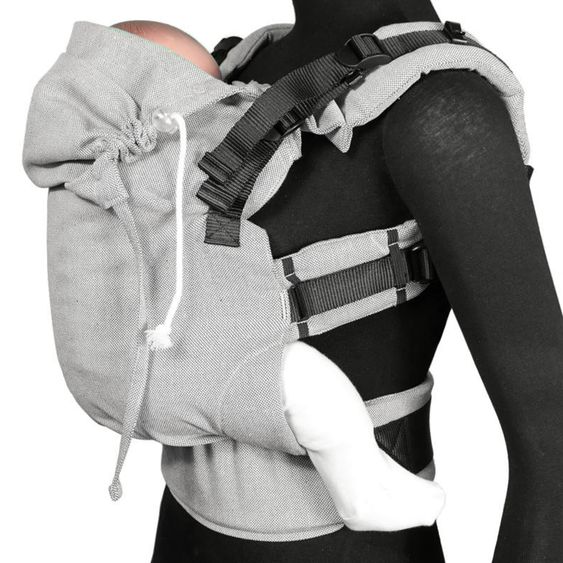 Didymos DidyFix Fullbuckle baby carrier from birth - 3.5 kg - 20 kg - squat-spread position, tummy, back and hip carry, 100% organic cotton - Siber