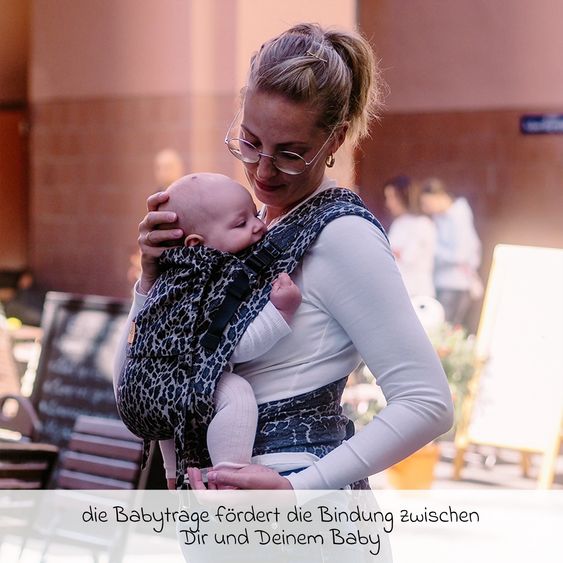 Didymos Baby carrier DidyFlow Halfbuckle from Birth - 3.5 kg - 20 kg - M-Position, Front, Back and Hip Carrying - Leo
