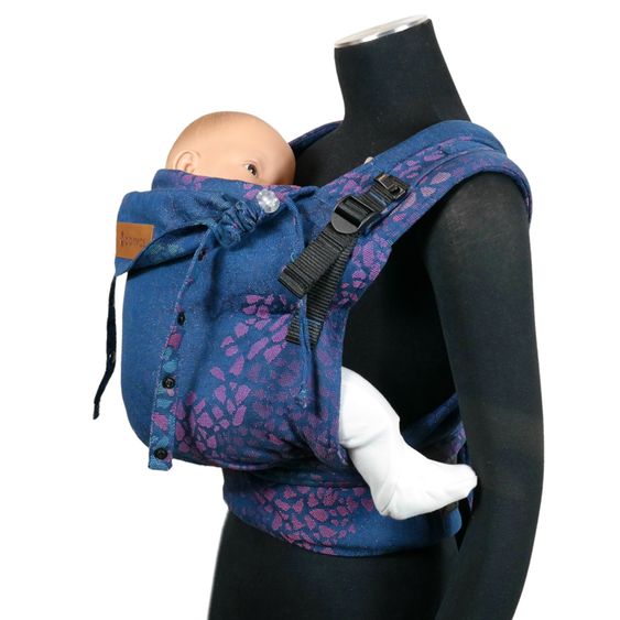Didymos Baby carrier DidyFlow Halfbuckle from Birth - 3.5 kg - 20 kg - M-Position, Front, Back and Hip Carrying - Dark Blue