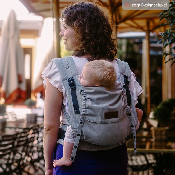 Didymos Baby carrier DidyFlow Halfbuckle from Birth - 3.5 kg - 20 kg - M-Position, Front, Back and Hip Carrying - Ocean