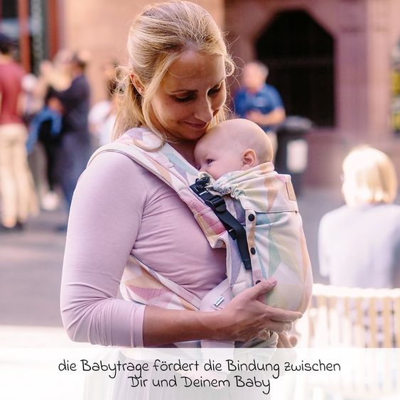 Didymos Babytrage DidyFlow  Halfbuckle ab Geburt - 3,5 kg - 20 kg - Anhock-Spreiz-Haltung, Bauch-, Rücken- und Hüfttrageweise - Zephyr