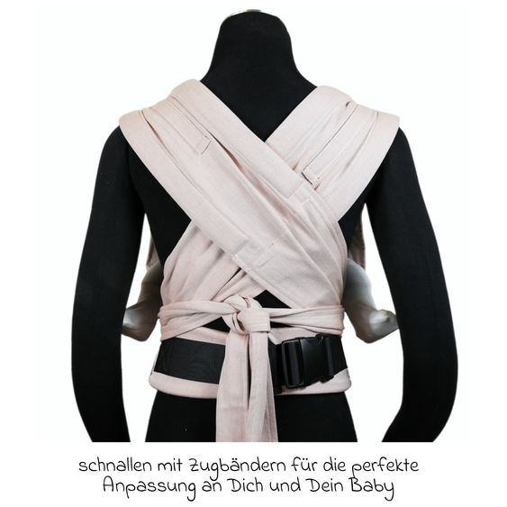 Didymos Baby carrier DidyFlow Halfbuckle from Birth - 3.5 kg - 20 kg - M-Position, Front, Back and Hip Carrying - Cinnamon