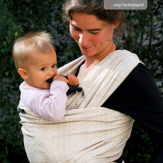 Didymos Fascia porta bebè dalla nascita - 3,5 kg - 20 kg - posizione divaricata, pancia, schiena e fianchi, 100% cotone biologico 68 x 470 cm - Prima - Pastello