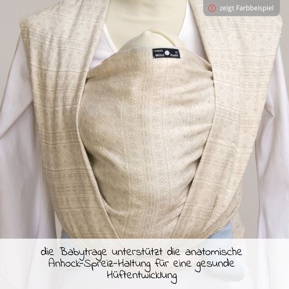 Didymos Fascia porta bebè dalla nascita - 3,5 kg - 20 kg - posizione divaricata, pancia, schiena e fianchi, 100% cotone biologico 68 x 470 cm - Prima - Pastello