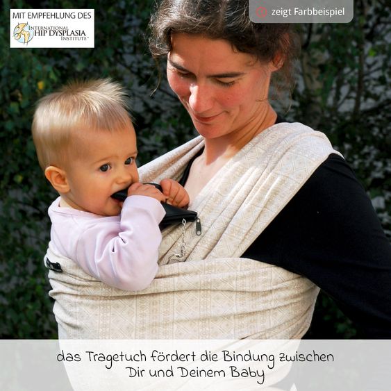 Didymos Baby sling from birth - 3.5 kg - 20 kg - spread-squat position, tummy, back and hip carry, 100% organic cotton 68 x 520 cm - Prima - Pastel