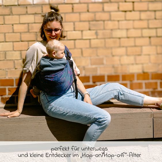Didymos Hüfttrage DidyHip ab 5 Monate - 3 Jahre, 5,5 - 20 kg - Anhock-Spreiz-Haltung, Hüfttrageweise - Mosaik - Dunkelblau