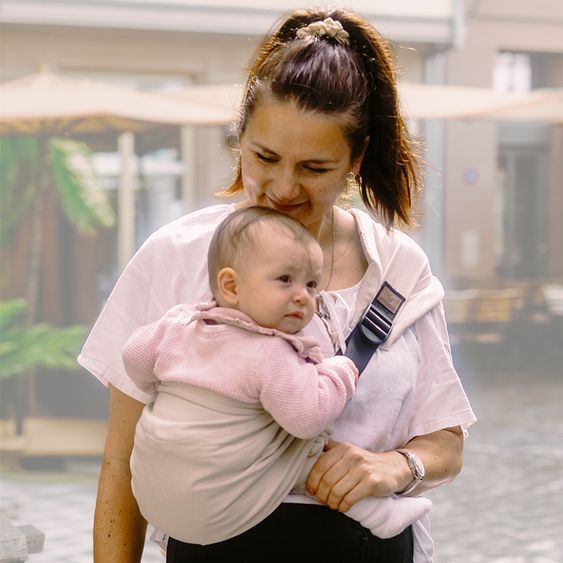 Didymos Hüfttrage DidyHip ab 5 Monate - 3 Jahre, 5,5 - 20 kg - Anhock-Spreiz-Haltung, Hüfttrageweise - Uni - Sand