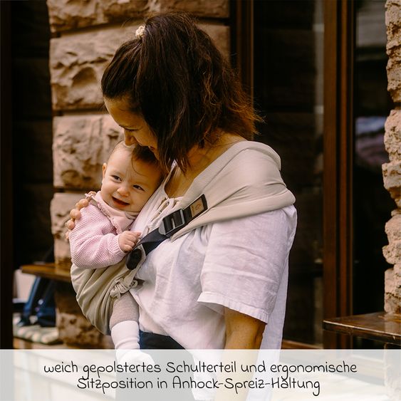Didymos Hüfttrage DidyHip ab 5 Monate - 3 Jahre, 5,5 - 20 kg - Anhock-Spreiz-Haltung, Hüfttrageweise - Uni - Sand