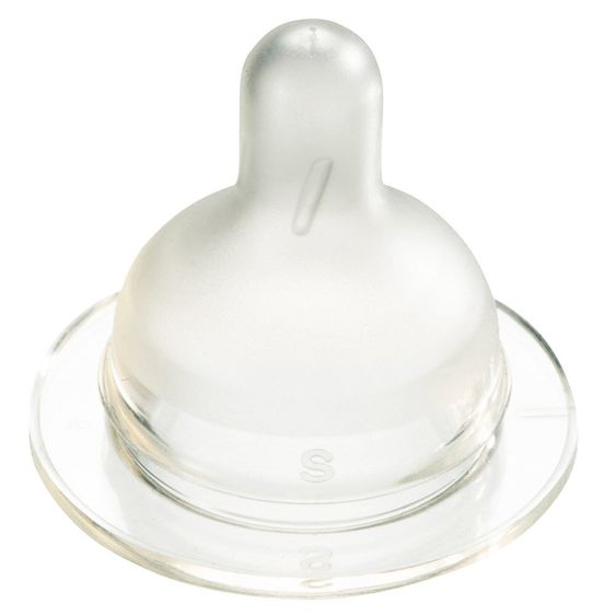 Difrax PP-Flasche S-Form Wide 200 ml - Silikon Gr. 1 - Weiß