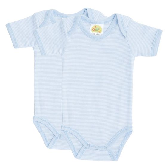 Dimotex Body 2er Pack Kurzarm - Ringel - Blau - Gr. 50/56