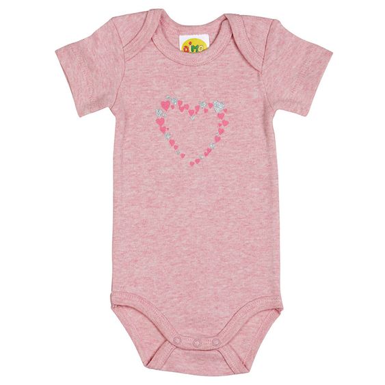 Dimotex Body Kurzarm - Herz Rosa Melange - Gr. 50/56