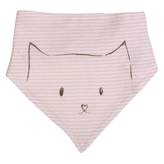 Dimotex Halstuch Katze - Streifen - Rosa Weiß