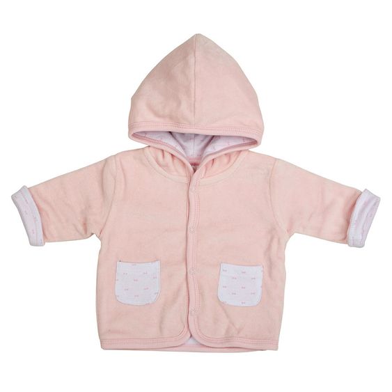 Dimotex Kapuzenjacke Schleife - Rosa Weiß - Gr. 56