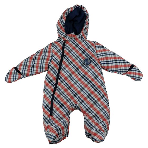 Dimotex Schneeanzug Me Pug - Streifen Rot Grau Blau - Gr. 62