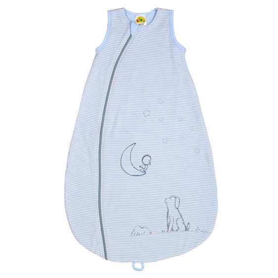 Dimotex Sommer-Schlafsack - Streifen Hellblau Weiß - Gr. 62/68