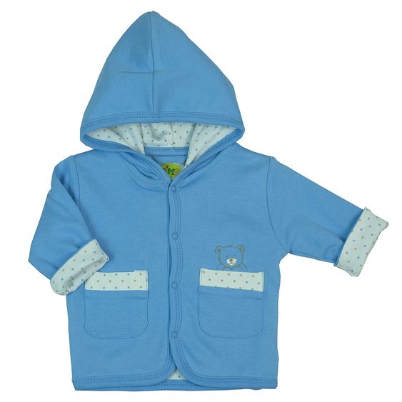 Dimotex Sweat-Jacke - Bär Blau Offwhite - Gr. 56