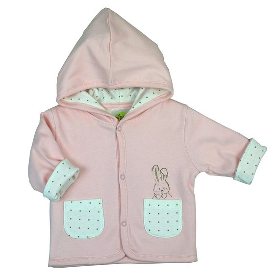 Dimotex Sweat-Jacke - Hase Rosa Offwhite - Gr. 56
