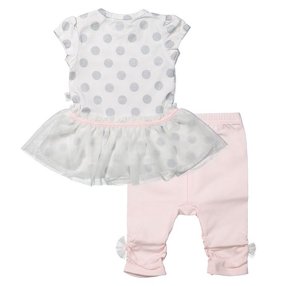 Dirkje 2-tlg. Set Kleid + Leggings - Little Ballerina Rosa Weiß - Gr. 56