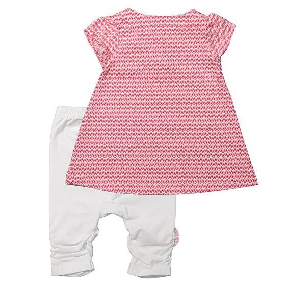 Dirkje 2-tlg. Set Kleid + Leggings - Shine In The Sea Pink Weiß - Gr. 56