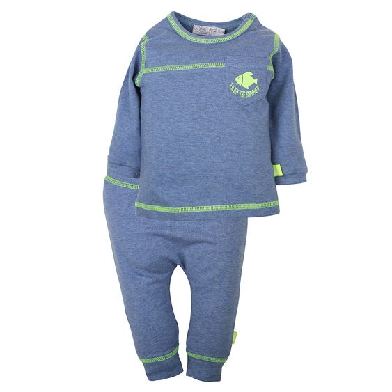 Dirkje 2-tlg. Set Langarmshirt + Hose - Enjoy the Summer Blau - Gr. 50