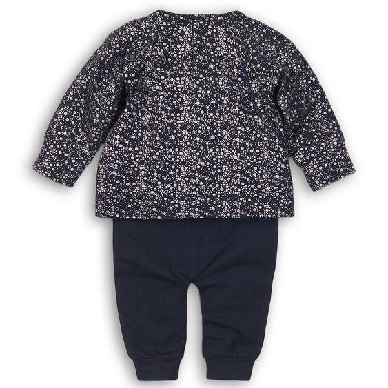 Dirkje 2 tlg. Set Langarmshirt + Hose Great - Punkte Silver Navy - Gr. 56