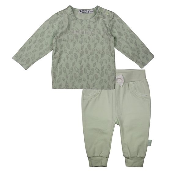 Dirkje 2-tlg. Set Langarmshirt + Hose - Ice Cream Olive - Gr. 56