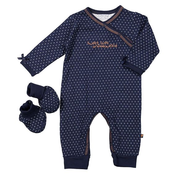 Dirkje 2-tlg. Set Overall + Schuhe - Sweet cute and beautiful Dunkelblau - Gr. 50