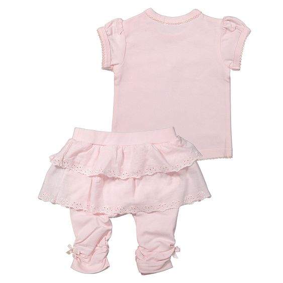 Dirkje 2-tlg. Set T-Shirt + Leggings mit Rock - For little Girls Rosa - Gr. 56