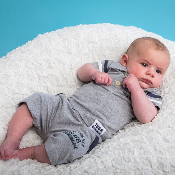 Dirkje 2-tlg. Set T-Shirt + Shorts - California Grau Melange - Gr. 56