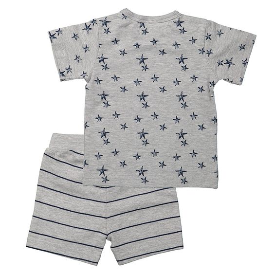 Dirkje 2-tlg. Set T-Shirt + Shorts - Lazy Days Grau Melange - Gr. 56