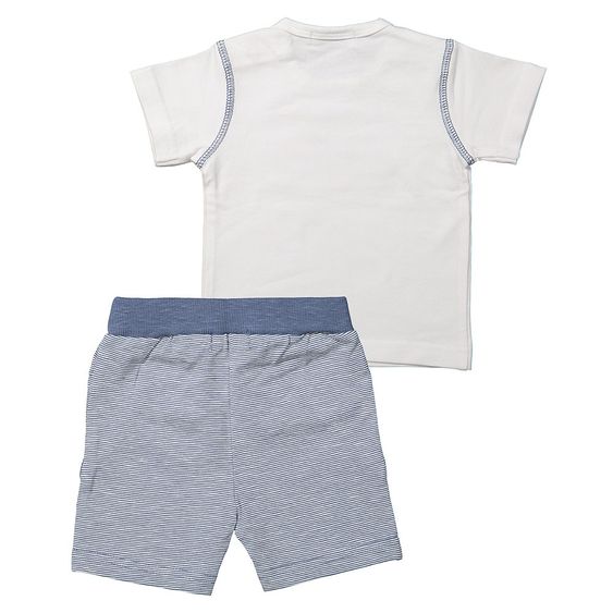 Dirkje 2-tlg. Set T-Shirt + Shorts - Waveriders Blau Weiß - Gr. 56