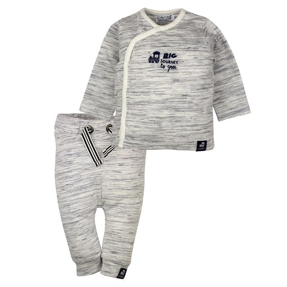 Dirkje 2-tlg. Set Wickelshirt + Hose - Navy Melange - Gr. 56