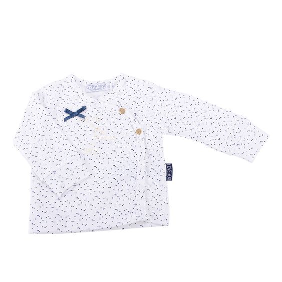 Dirkje 2-tlg. Set Wickelshirt + Hose - Punkte Offwhite - Gr. 56