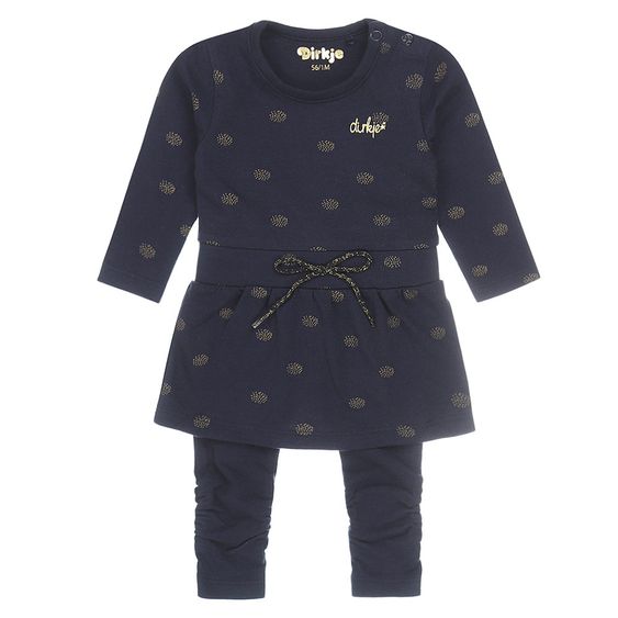 Dirkje 2tlg. Set Longshirt & Hose - Girls Blau - Gr. 56